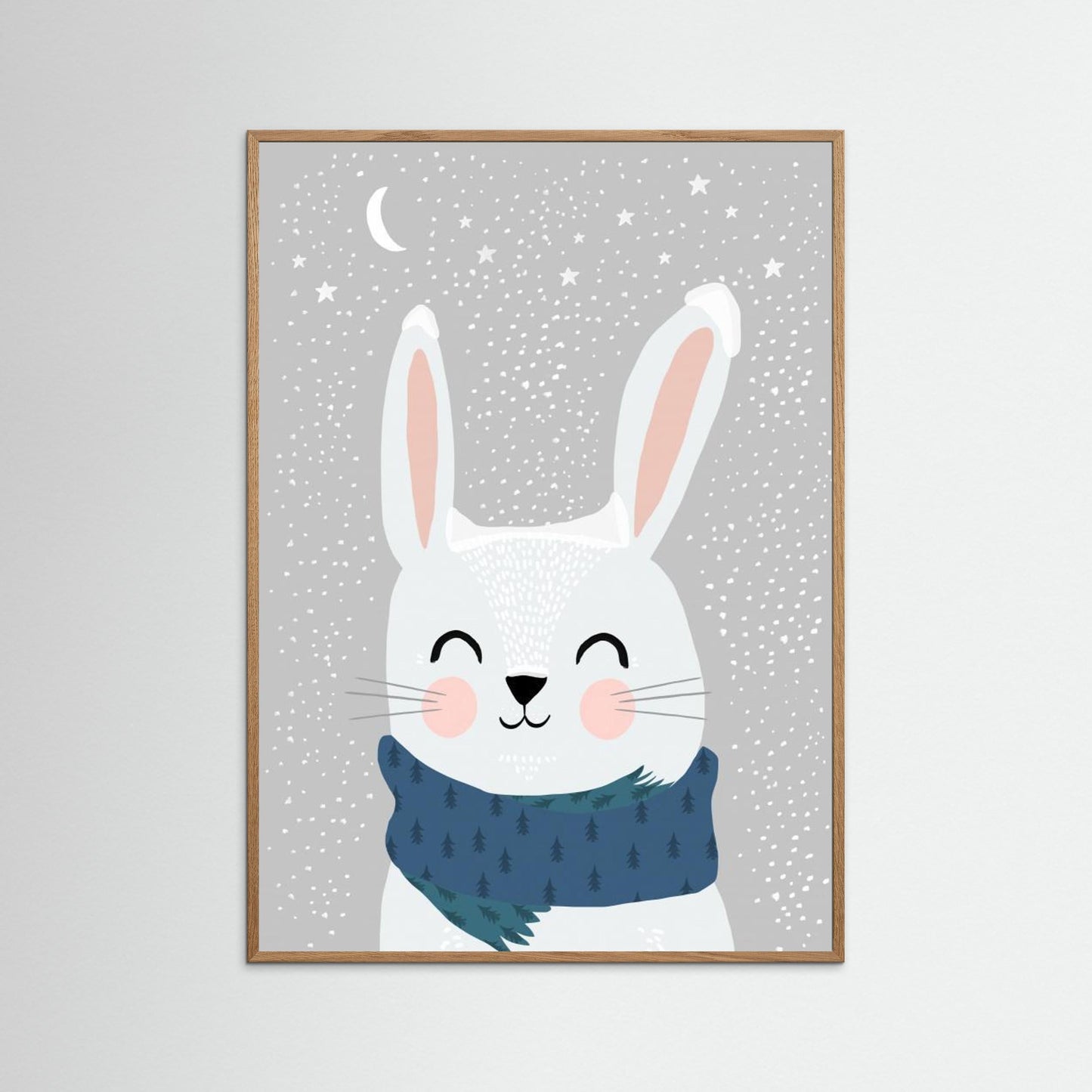 Snow Bunny Art Print by Treechild - Whimsical Animal Wall Art