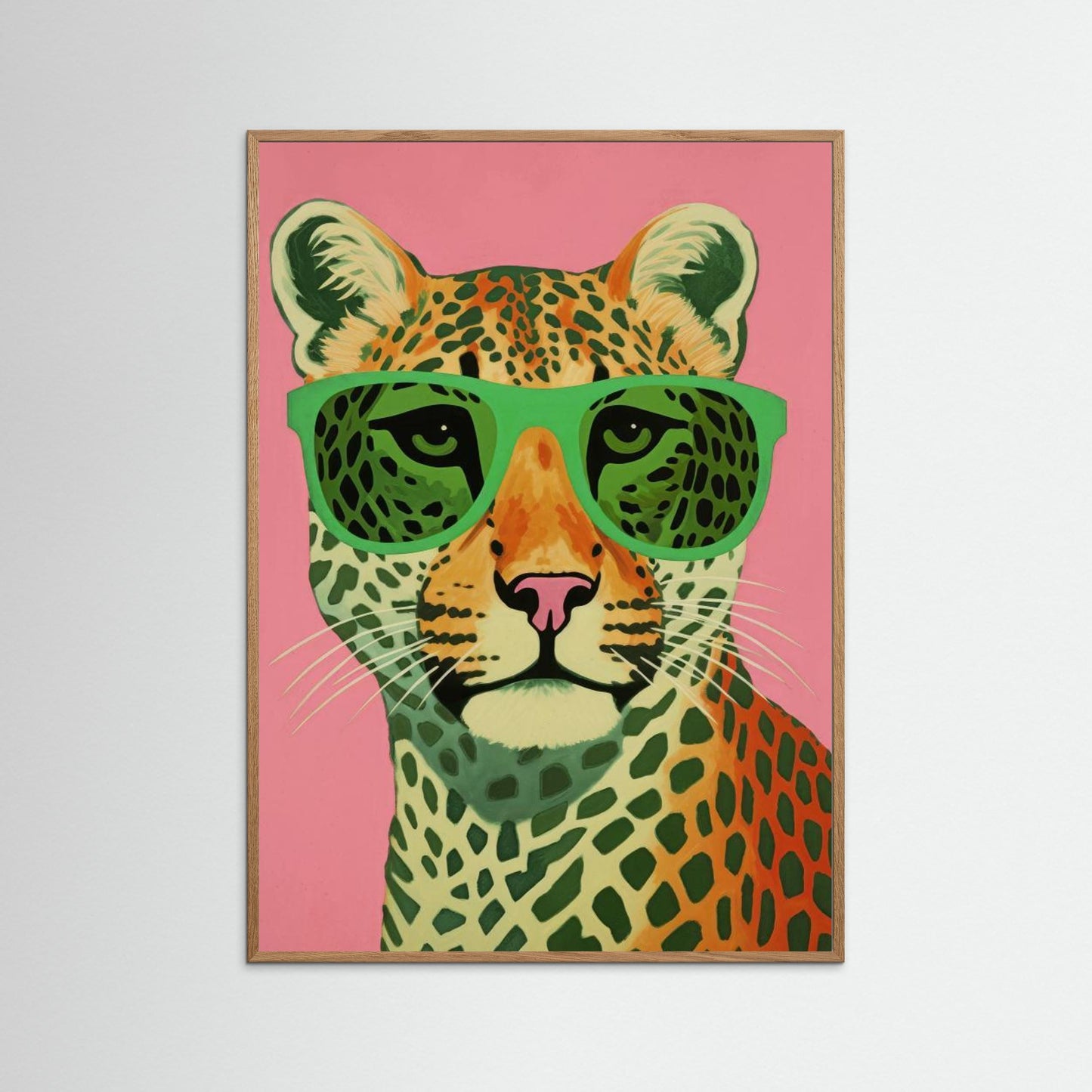Leo With Glasses Art Print by Treechild - Quirky Animal Wall Art
