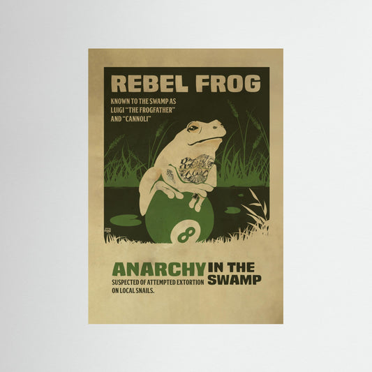 prisoner frog funny poster by Dion Gem