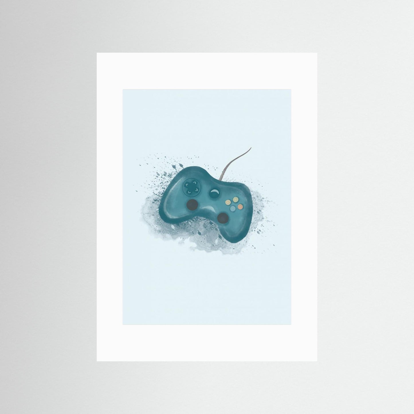 Gamer Splash Blue by Aminah Eleonora